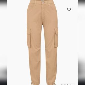 DL 1961 NWT Gwen Cargo Ankle Jogger Size 24  Soft Beige